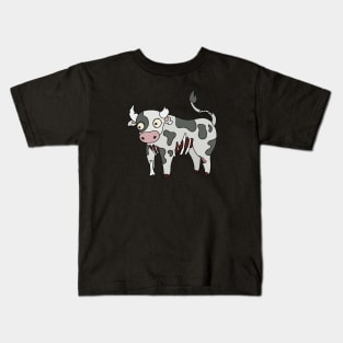 Zombie Cow Cartoon // Funny Halloween Zombie Kids T-Shirt